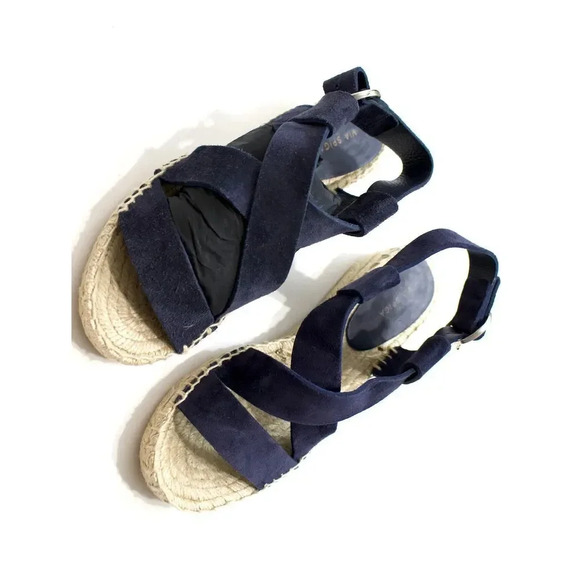 Via Spiga Gia Espadrille Blue Straps Sandal Size 6 NEW With Box - Picture 3 of 9